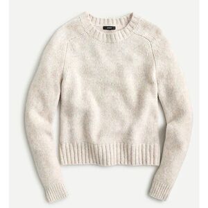 J.Crew Alpaca Blend Crew Neck Sweater Ivory Speckled Yarn Long Sleeves Womens XS